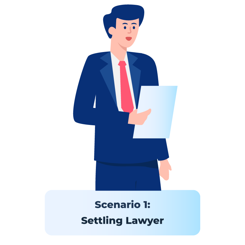 settling personal injury lawyer scenario 1